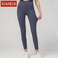 Copa de entrenamiento Damas Yoga Leggings de gimnasio de entrenamiento de cintura alta para mujeres